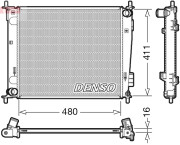 DRM43003 Chladič motora DENSO