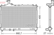 DRM45042 Chladič motora DENSO