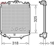 DRM47029 Chladič motora DENSO