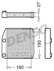DRR09075 Výmenník tepla vnútorného kúrenia DENSO