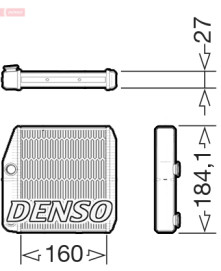 DRR09076 Výmenník tepla vnútorného kúrenia DENSO