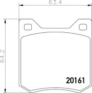 MGB550 Sada brzdových platničiek kotúčovej brzdy MINTEX