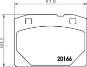 MDB1074 Sada brzdových platničiek kotúčovej brzdy MINTEX