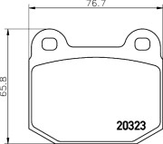 MDB1890 Sada brzdových platničiek kotúčovej brzdy MINTEX