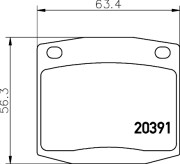 MDB1097 Sada brzdových platničiek kotúčovej brzdy MINTEX