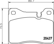 MDB1115 Sada brzdových platničiek kotúčovej brzdy MINTEX