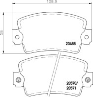 MDB1143 Sada brzdových platničiek kotúčovej brzdy MINTEX