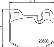 MDB1153 Sada brzdových platničiek kotúčovej brzdy MINTEX