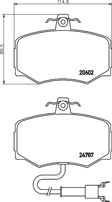 MGB461 Sada brzdových platničiek kotúčovej brzdy MINTEX