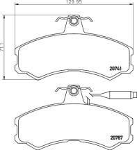 MDB1205 Sada brzdových platničiek kotúčovej brzdy MINTEX