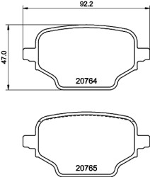 MDB4136 Sada brzdových platničiek kotúčovej brzdy MINTEX