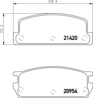 MDB1311 Sada brzdových platničiek kotúčovej brzdy MINTEX