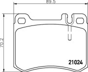 MDB1444 Sada brzdových platničiek kotúčovej brzdy MINTEX