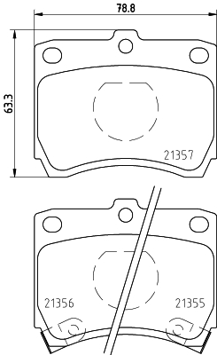 MDB1395 Sada brzdových platničiek kotúčovej brzdy MINTEX