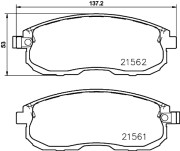 MDB3838 Sada brzdových platničiek kotúčovej brzdy MINTEX