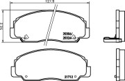 MDB2471 Sada brzdových platničiek kotúčovej brzdy MINTEX