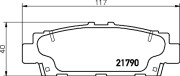 MDB1574 Sada brzdových platničiek kotúčovej brzdy MINTEX