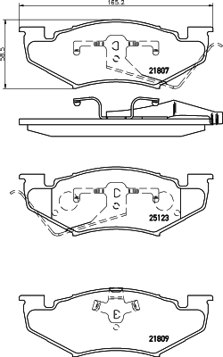 MDB1604 Sada brzdových platničiek kotúčovej brzdy MINTEX