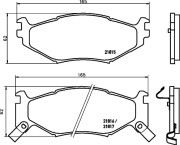 MDB1718 Sada brzdových platničiek kotúčovej brzdy MINTEX