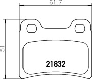 MDB1554 Sada brzdových platničiek kotúčovej brzdy MINTEX