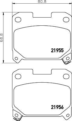 MDB1839 Sada brzdových platničiek kotúčovej brzdy MINTEX