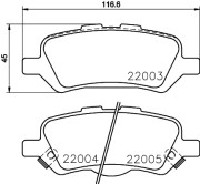 MDB3425 Sada brzdových platničiek kotúčovej brzdy MINTEX