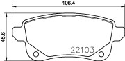 MDB3765 Sada brzdových platničiek kotúčovej brzdy MINTEX