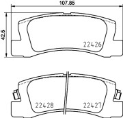 MDB3911 Sada brzdových platničiek kotúčovej brzdy MINTEX