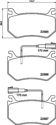 MDB3990 Sada brzdových platničiek kotúčovej brzdy MINTEX