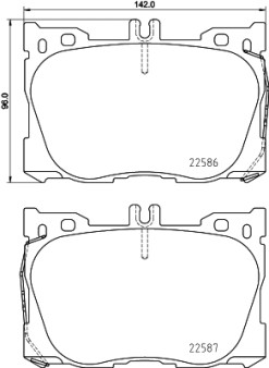 MDB3892 Sada brzdových platničiek kotúčovej brzdy MINTEX