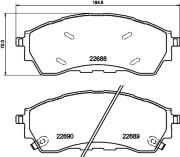 MDB3454 Sada brzdových platničiek kotúčovej brzdy MINTEX