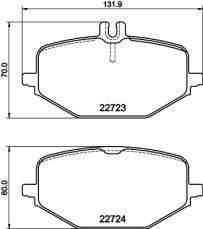 MDB3459 Sada brzdových platničiek kotúčovej brzdy MINTEX