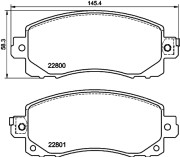 MDB4056 Sada brzdových platničiek kotúčovej brzdy MINTEX