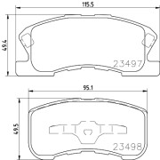 MDB1910 Sada brzdových platničiek kotúčovej brzdy MINTEX