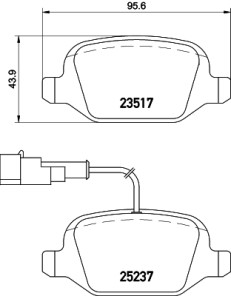 MDB3213 Sada brzdových platničiek kotúčovej brzdy MINTEX