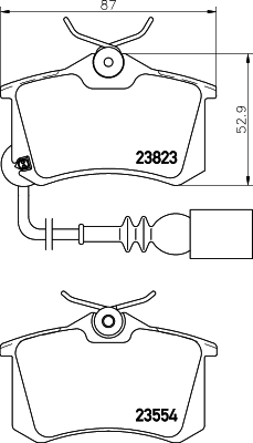 MDB2566 Sada brzdových platničiek kotúčovej brzdy MINTEX