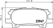 MDB2572 Sada brzdových platničiek kotúčovej brzdy MINTEX