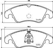 MDB3846 Sada brzdových platničiek kotúčovej brzdy MINTEX