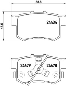 MDB2959 Sada brzdových platničiek kotúčovej brzdy MINTEX