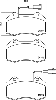 MDB3207 Sada brzdových platničiek kotúčovej brzdy MINTEX