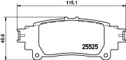 MDB3280 Sada brzdových platničiek kotúčovej brzdy MINTEX