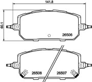 MDB3502 Sada brzdových platničiek kotúčovej brzdy MINTEX