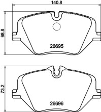 MDB3528 Sada brzdových platničiek kotúčovej brzdy MINTEX