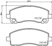 MDB2991 Sada brzdových platničiek kotúčovej brzdy MINTEX