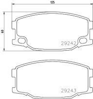 MDB2949 Sada brzdových platničiek kotúčovej brzdy MINTEX