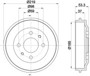 MBD011 Brzdový bubon MINTEX