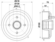 MBD008 Brzdový bubon MINTEX