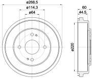 MBD122 Brzdový bubon MINTEX