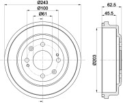 MBD042 Brzdový bubon MINTEX