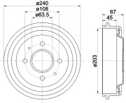 MBD132 Brzdový bubon MINTEX